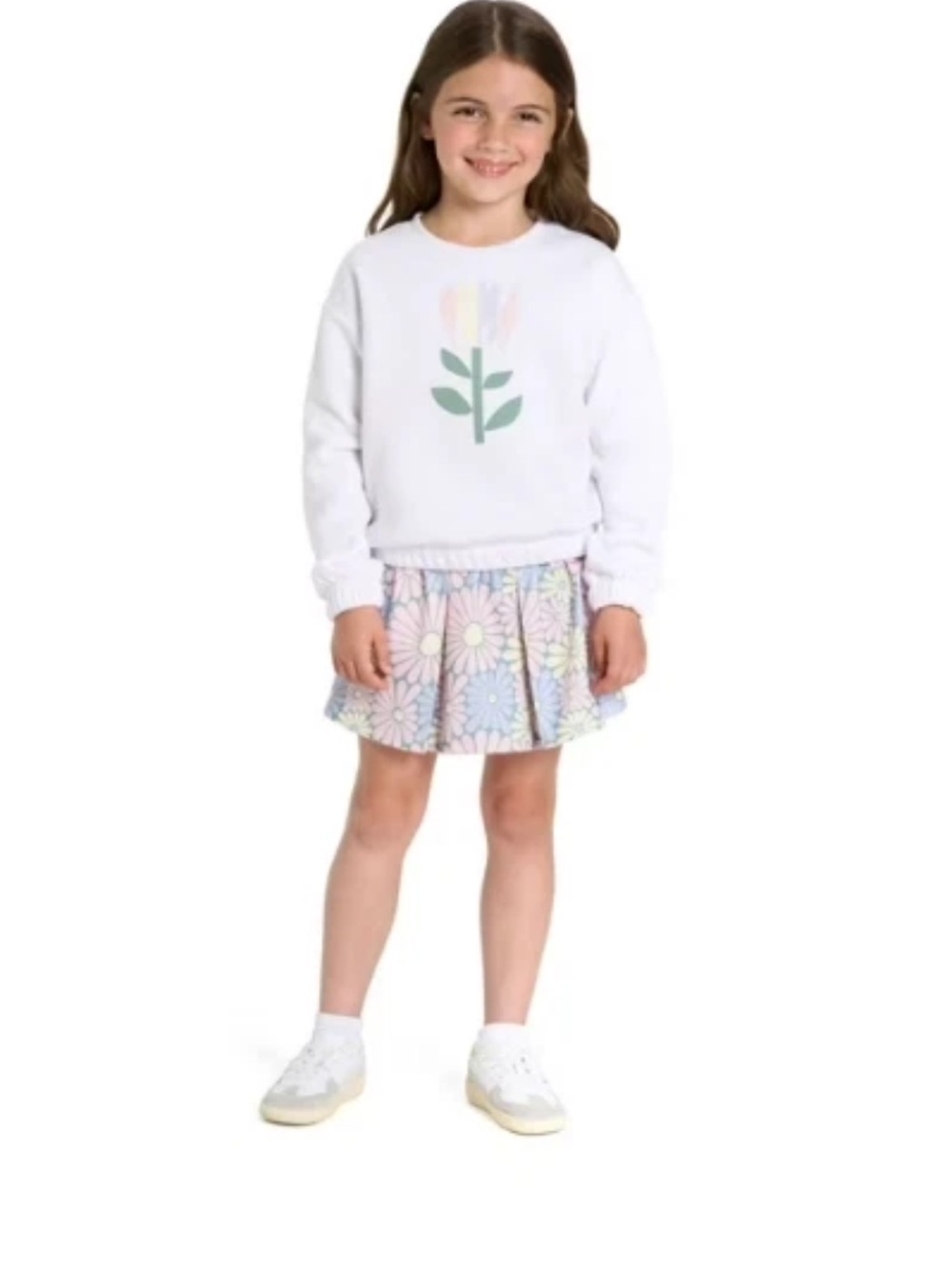 Cute Puma 2Pc Outfit W/Long Sleeve Sweatshirt W/Skort Glitter Vibrant Colors 4T